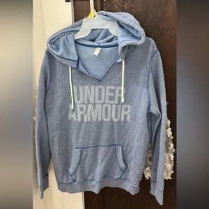 3 women’s large under armor hoodies (blue,pink and purple)